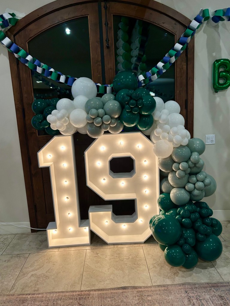 marquee numbers and balloons indio and palm springs